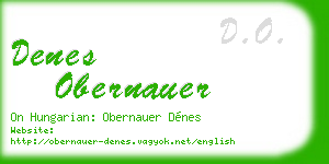 denes obernauer business card